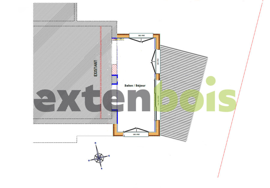 plan-étage-extension-maison-morlaix