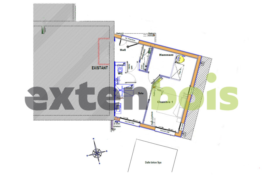 plan-rdc-extension-maison-morlaix